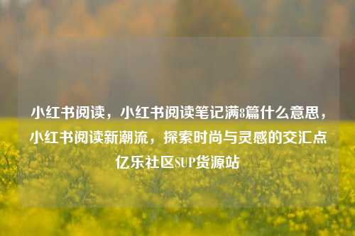 小红书阅读，小红书阅读笔记满8篇什么意思	，小红书阅读新潮流，探索时尚与灵感的交汇点亿乐社区SUP货源站  第1张