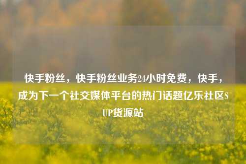 快手粉丝，快手粉丝业务24小时免费	，快手，成为下一个社交媒体平台的热门话题亿乐社区SUP货源站  第1张
