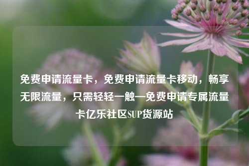 免费申请流量卡，免费申请流量卡移动	，畅享无限流量，只需轻轻一触—免费申请专属流量卡亿乐社区SUP货源站  第1张