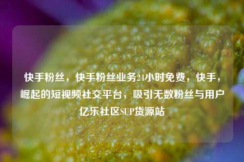 快手粉丝，快手粉丝业务24小时免费	，快手，崛起的短视频社交平台，吸引无数粉丝与用户亿乐社区SUP货源站  第1张