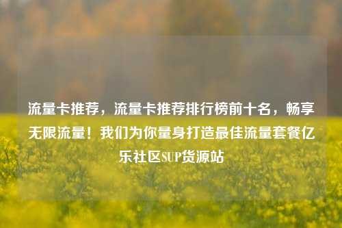 流量卡推荐，流量卡推荐排行榜前十名	，畅享无限流量！我们为你量身打造最佳流量套餐亿乐社区SUP货源站  第1张