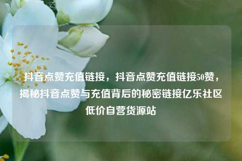 抖音点赞充值链接，抖音点赞充值链接50赞	，揭秘抖音点赞与充值背后的秘密链接亿乐社区低价自营货源站  第1张