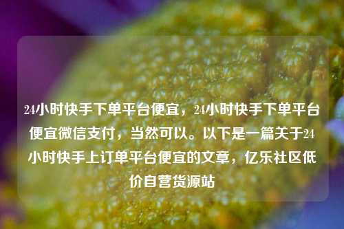 24小时快手下单平台便宜，24小时快手下单平台便宜微信支付	，当然可以。以下是一篇关于24小时快手上订单平台便宜的文章，亿乐社区低价自营货源站  第1张