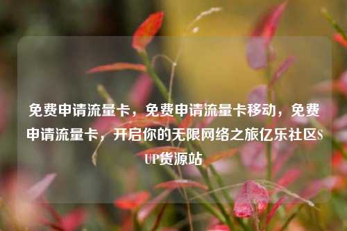 免费申请流量卡，免费申请流量卡移动，免费申请流量卡	，开启你的无限网络之旅亿乐社区SUP货源站  第1张