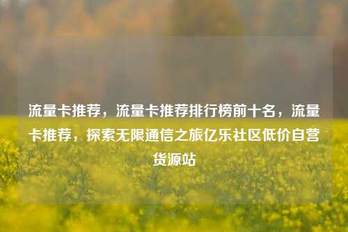 流量卡推荐，流量卡推荐排行榜前十名	，流量卡推荐，探索无限通信之旅亿乐社区低价自营货源站  第1张